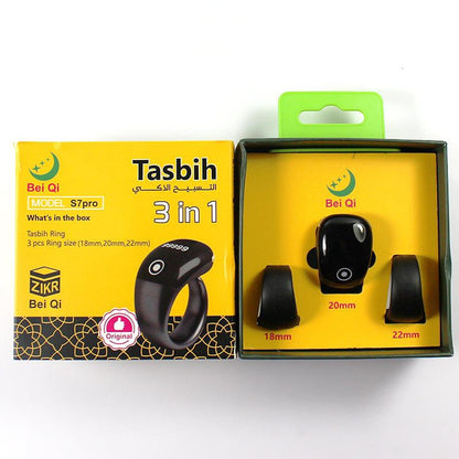 Bague Tasbih Digitale Rechargeable USB - Compteur Électronique de Dhikr