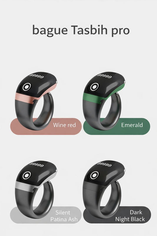 Bague Tasbih Digitale Rechargeable USB - Compteur Électronique de Dhikr